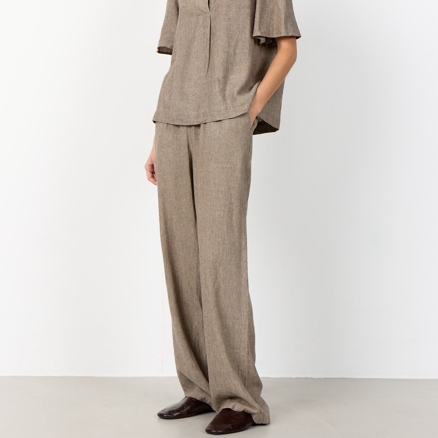 Naja 7 Bukser I Hør, Falcon Melange