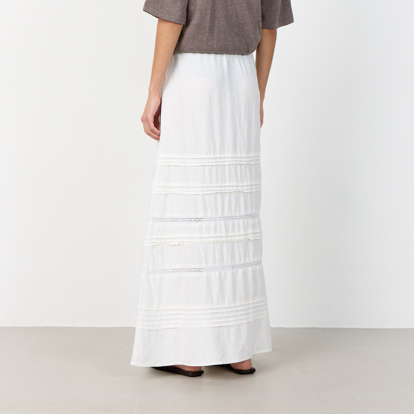 Naja 65 Nederdel I Hør, Hvid