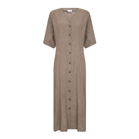 Naja 52 Kjole I Hør, Falcon Melange