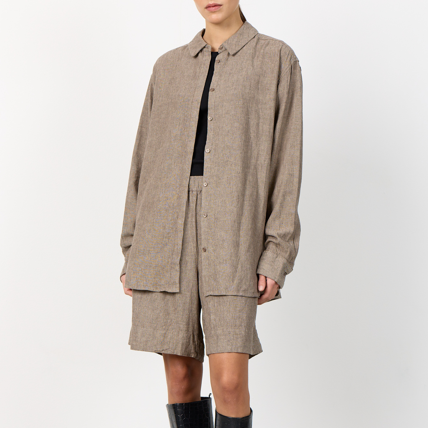 Naja 20 Skjorte I Hør, Falcon Melange