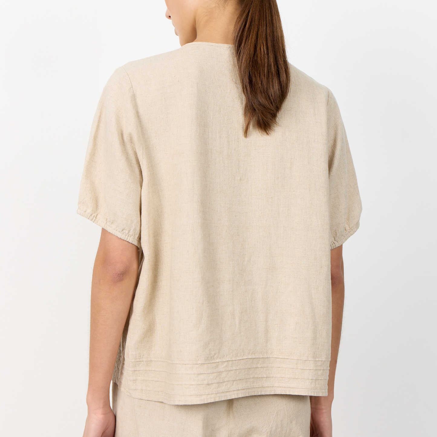 Naja 54 Top I Hør, Island Fossil Melange