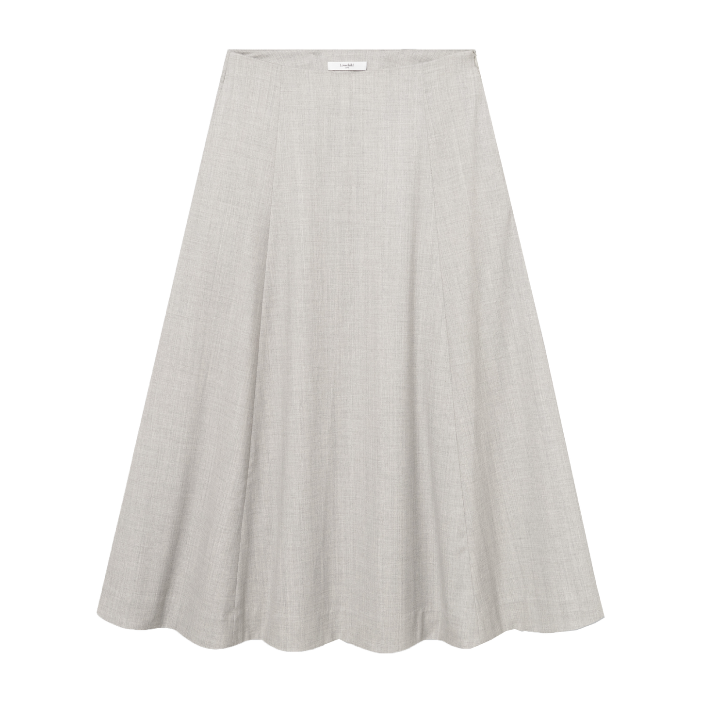 Hallie Skirt, Light Grey Melange