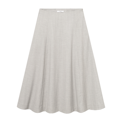 Hallie Skirt, Light Grey Melange