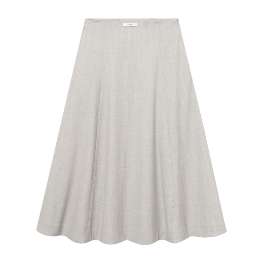 Hallie Skirt, Light Grey Melange