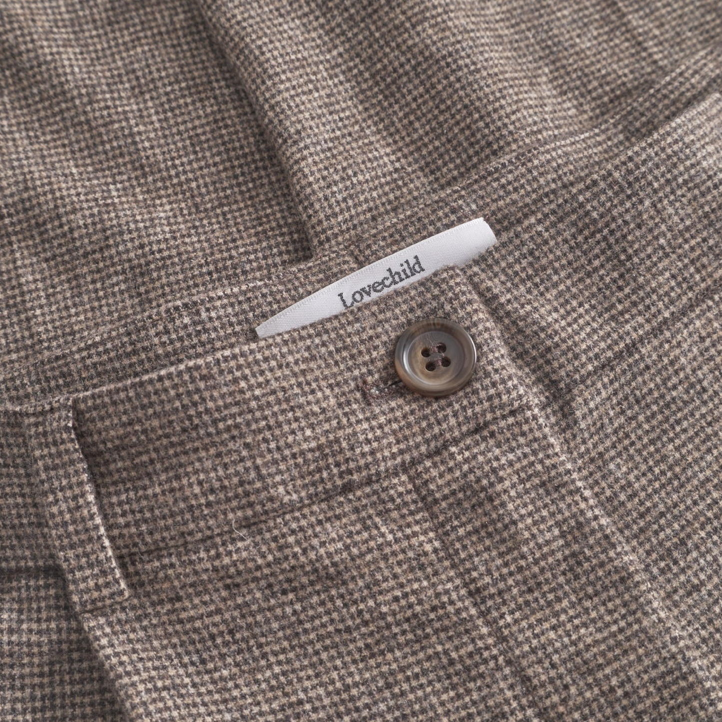 Lucas Pants, Beige Houndstooth