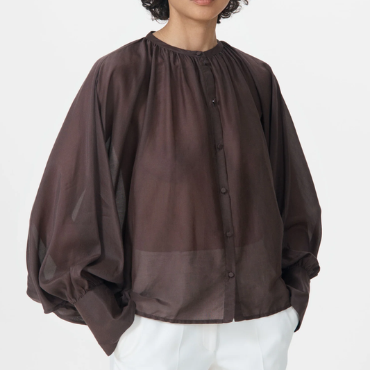 Allona Blouse, Chestnut