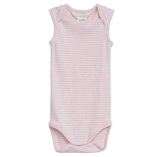 Baby Tank Body Stripe, Rosebud/Offwhite