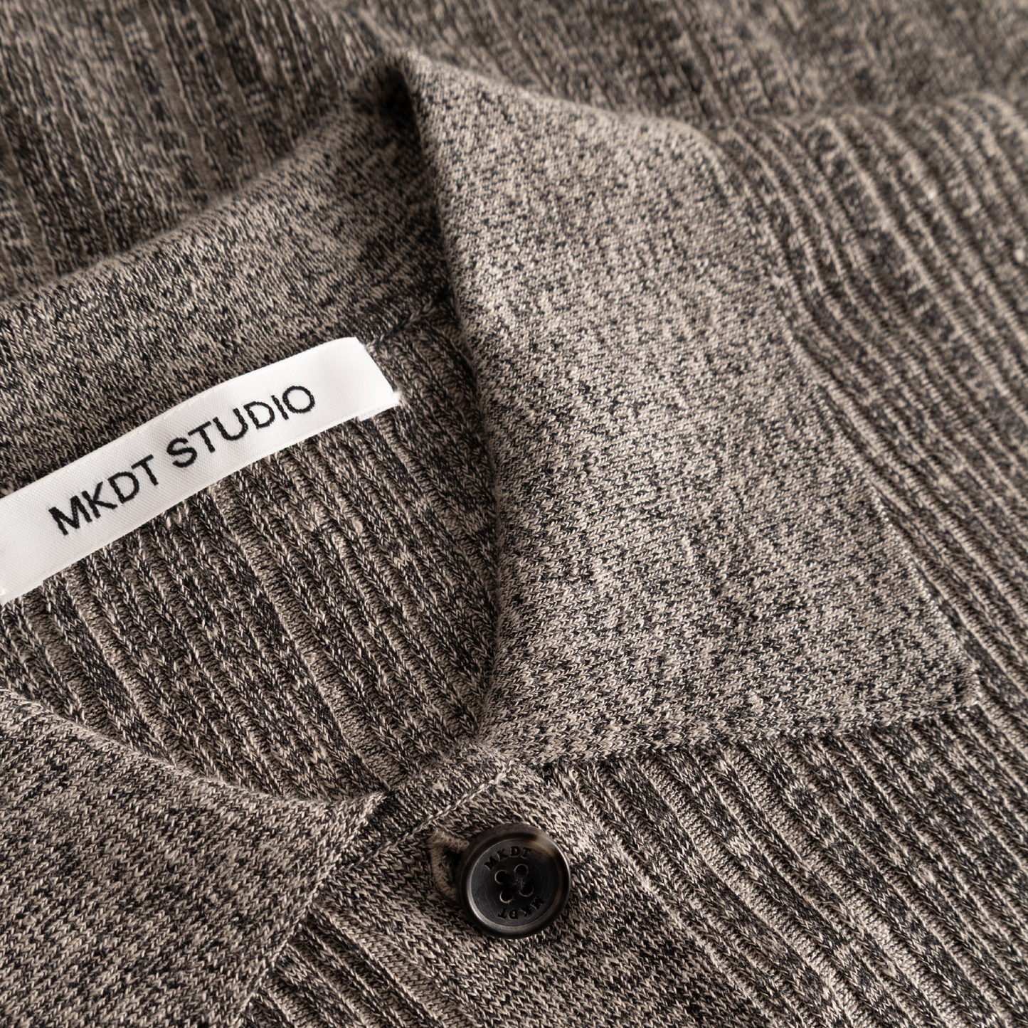 Kassandra Thin Rib Knit, Salt & Pepper