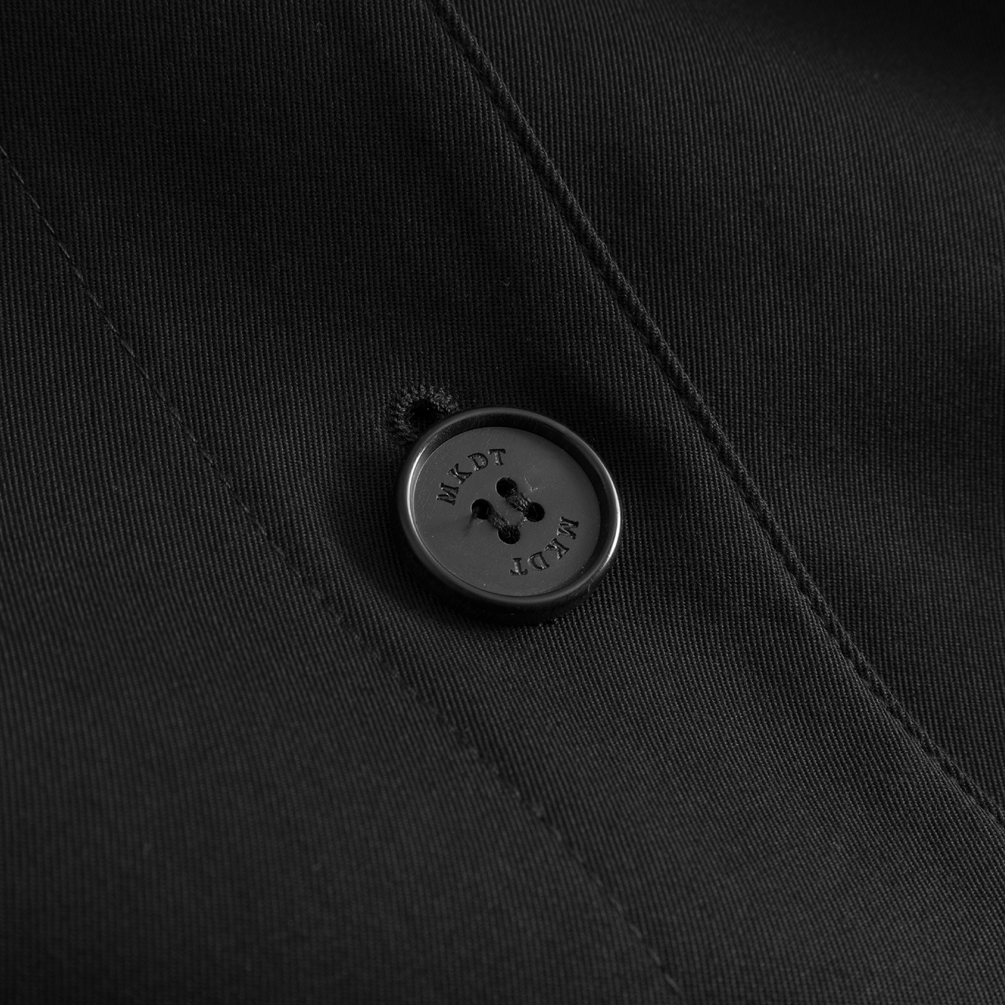 Coraline Bonded Cotton Coat, Black