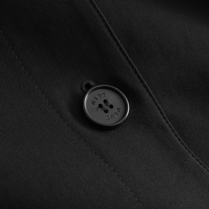 Coraline Bonded Cotton Coat, Black