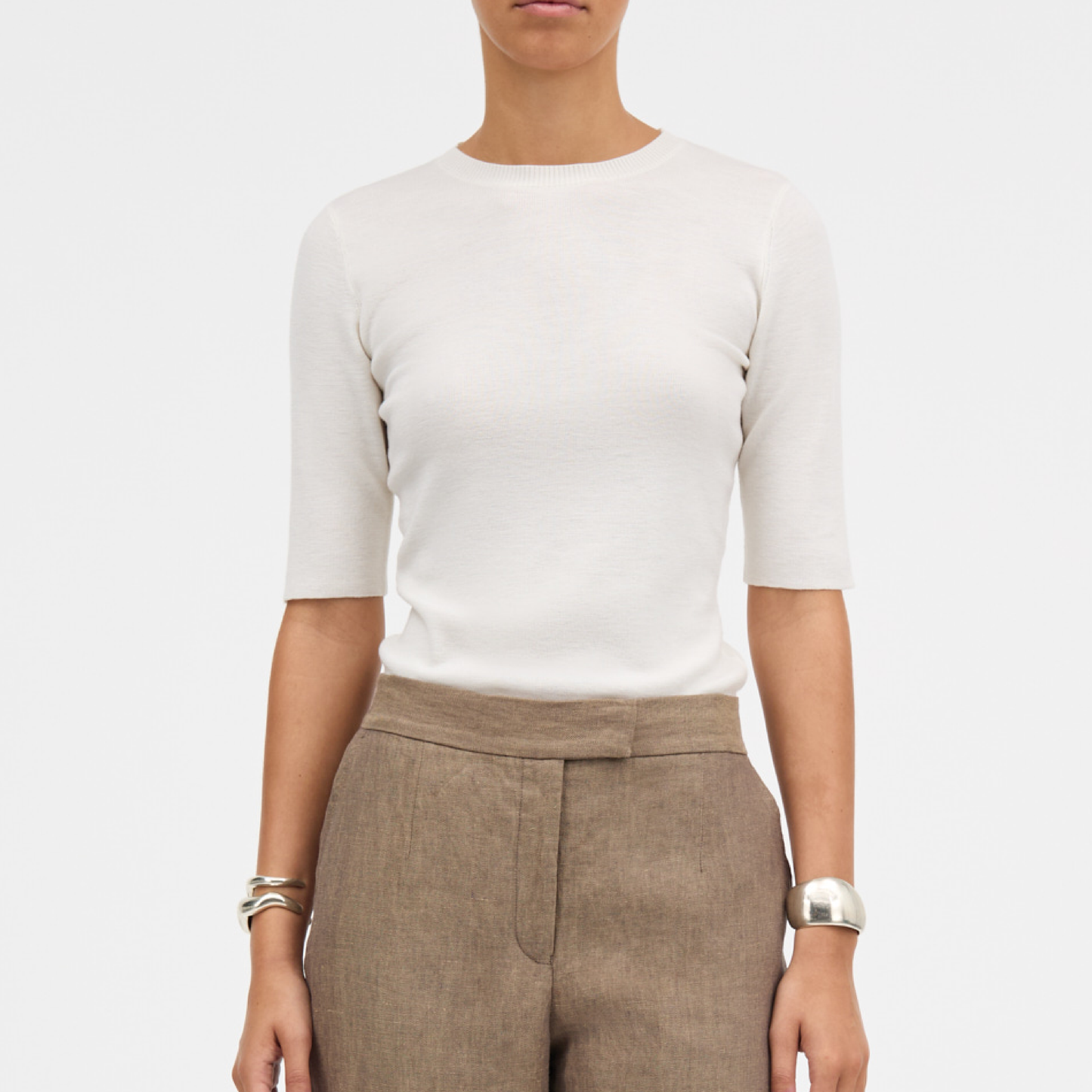 Kamina Merino T-shirt, Ivory