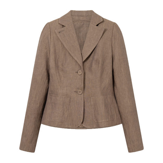 Jenny Linen Hemp Blazer, Wood