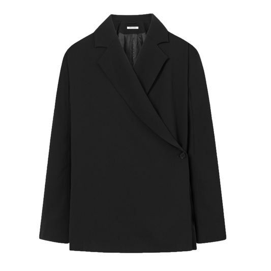 Josetta Crepe Georgette Blazer, Sort