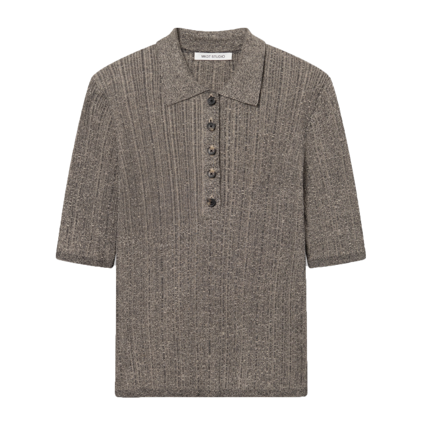 Kassandra Thin Rib Knit, Salt & Pepper