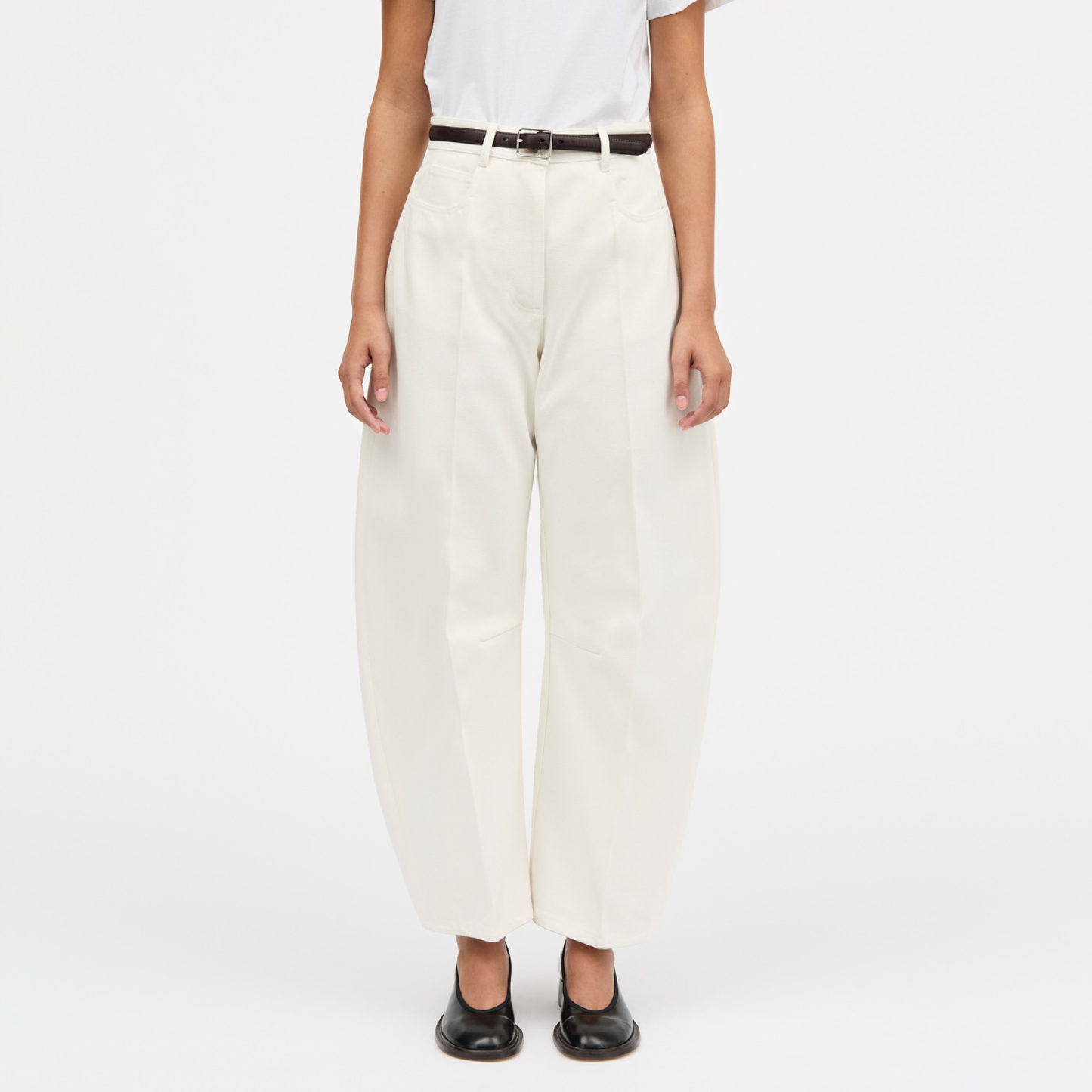 Pella White Denim Jeans, Ivory