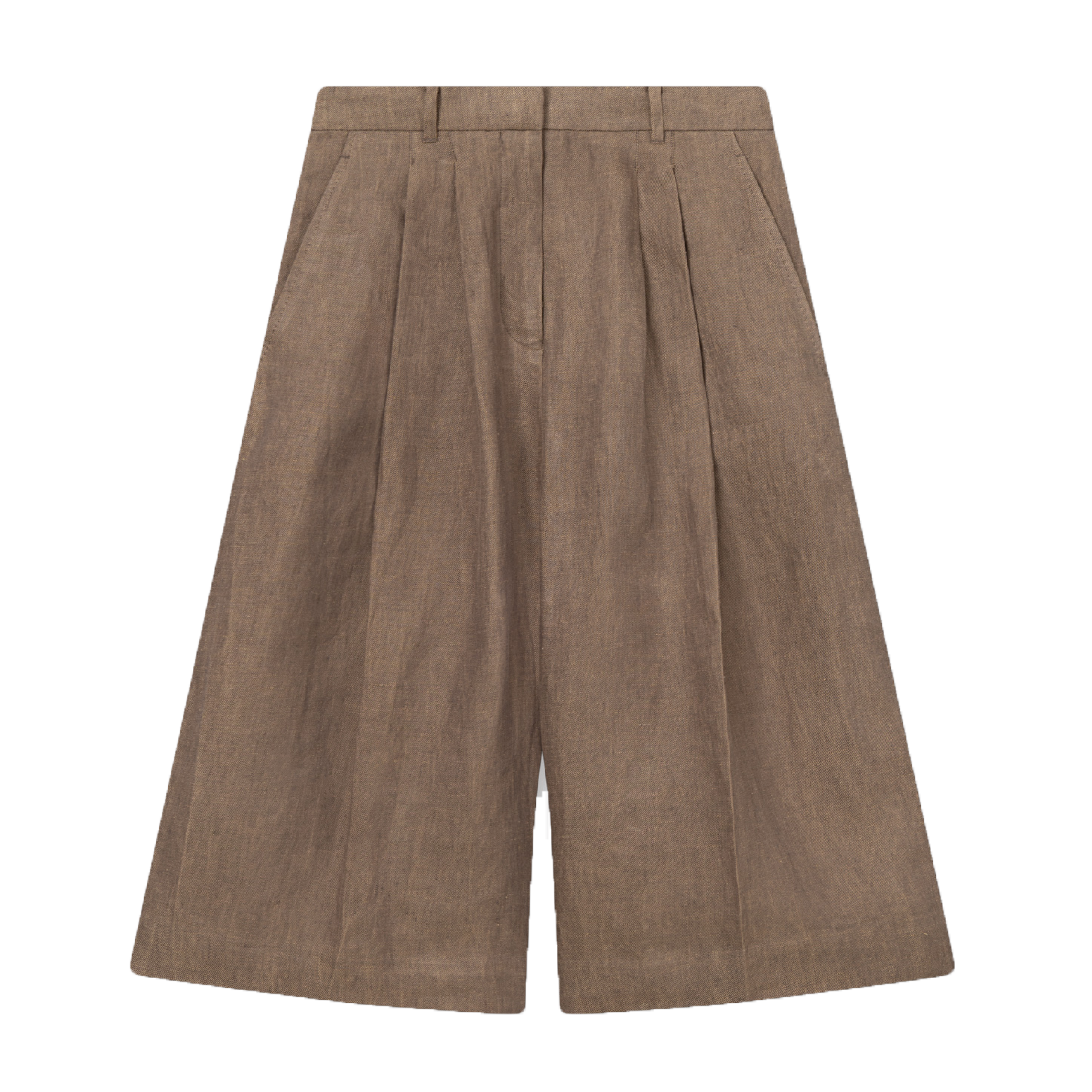 Pennie Linen Hemp Shorts, Wood