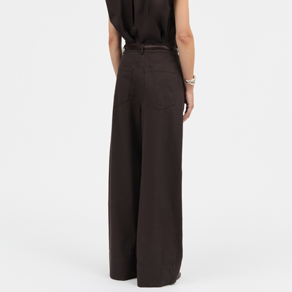 Prairie Cotton Twill Bukser, Dark Brown