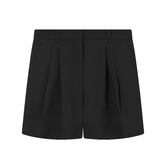 Prisk Crepe Georgette Shorts, Black