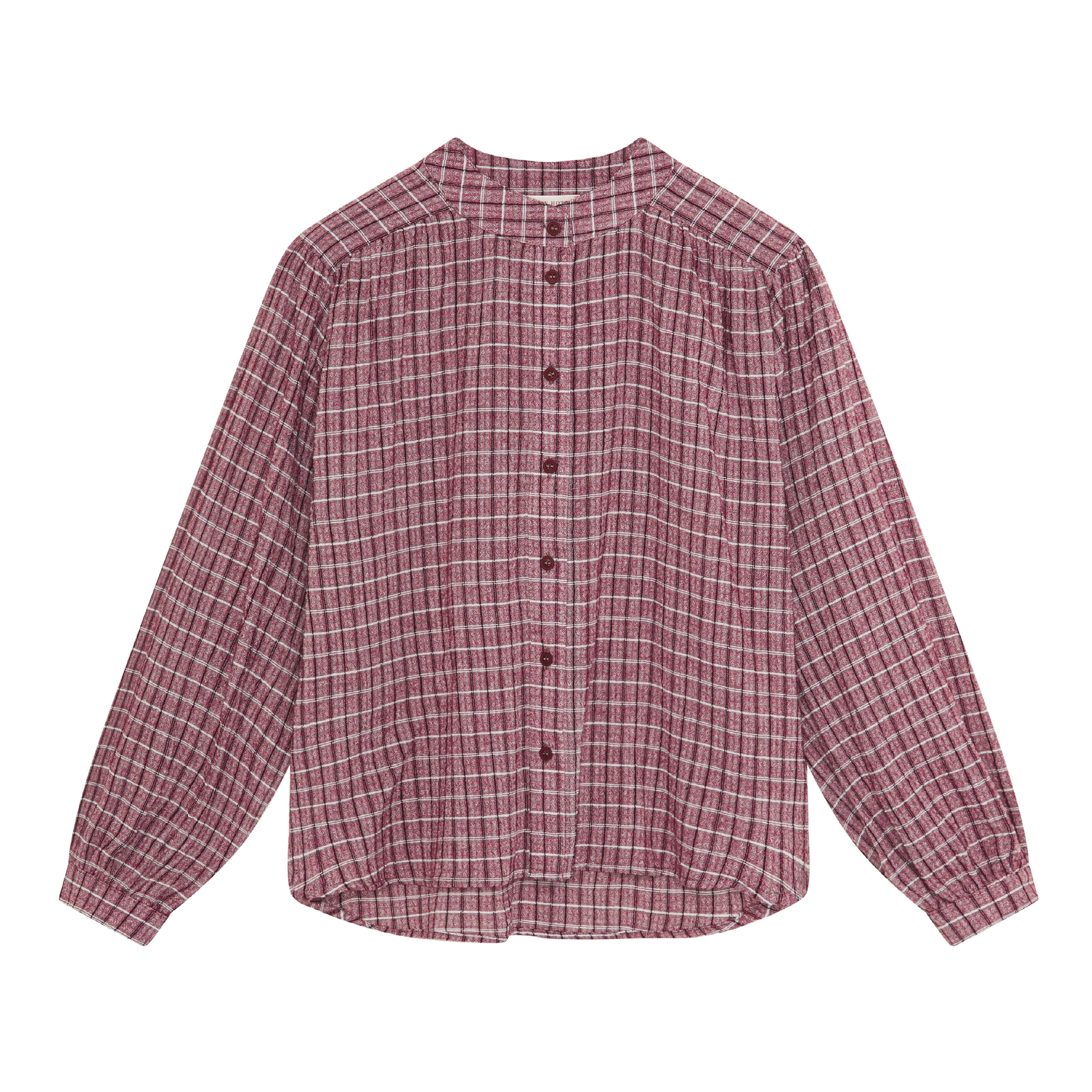 Vera Shirt, Granate Grid