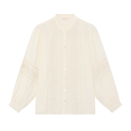 Virginia Blouse, Ivory Whisper