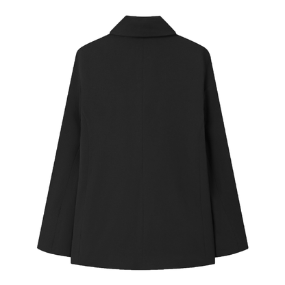 Josetta Crepe Georgette Blazer, Black 