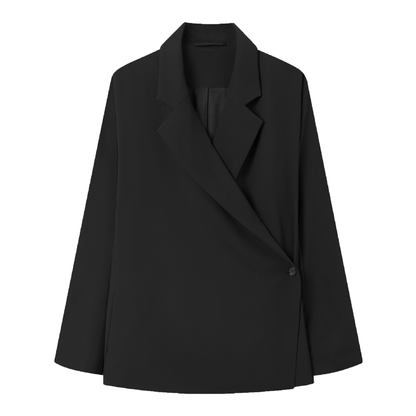 Josetta Crepe Georgette Blazer, Black 