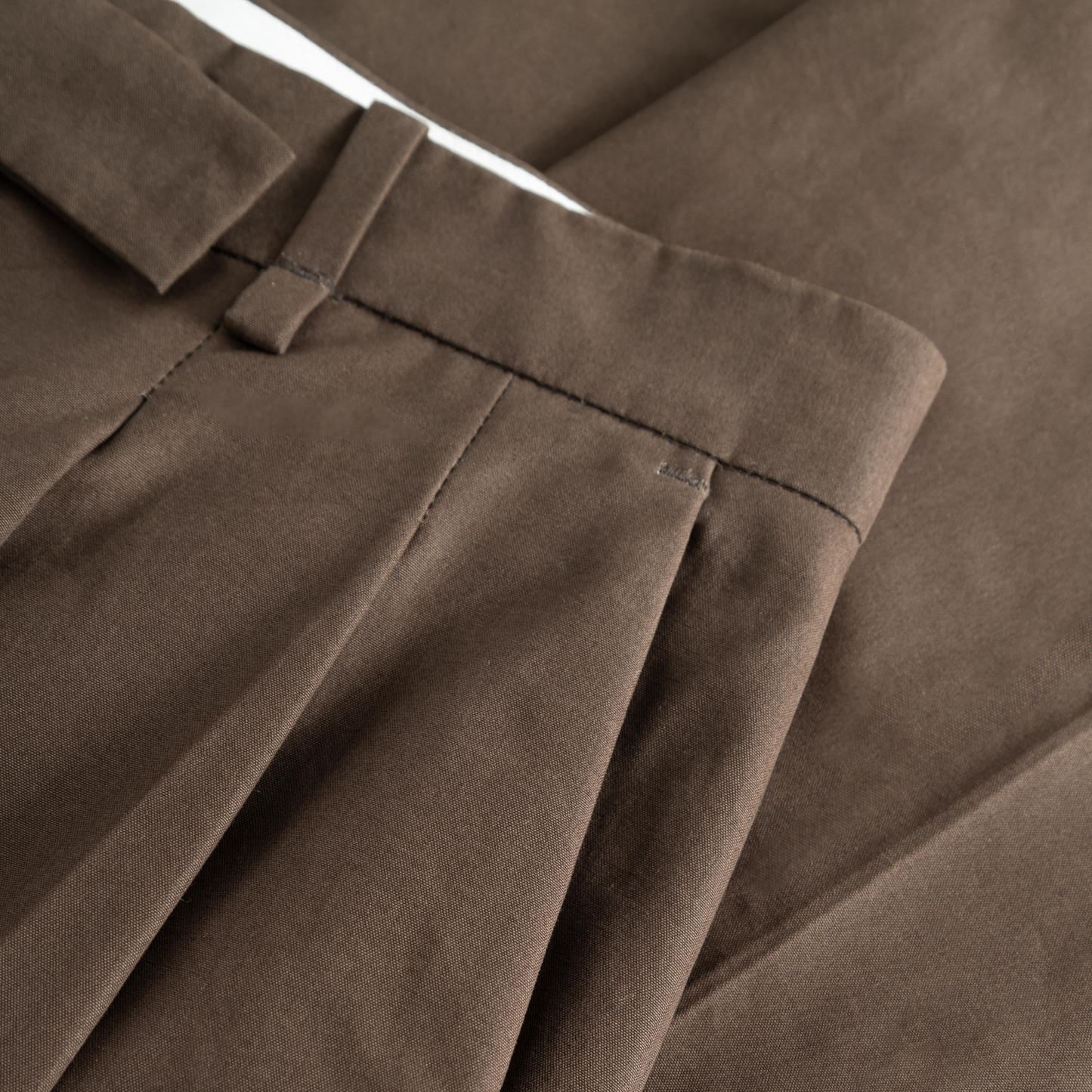 Pemma Half Panama Cotton Bukser, Dark Brown