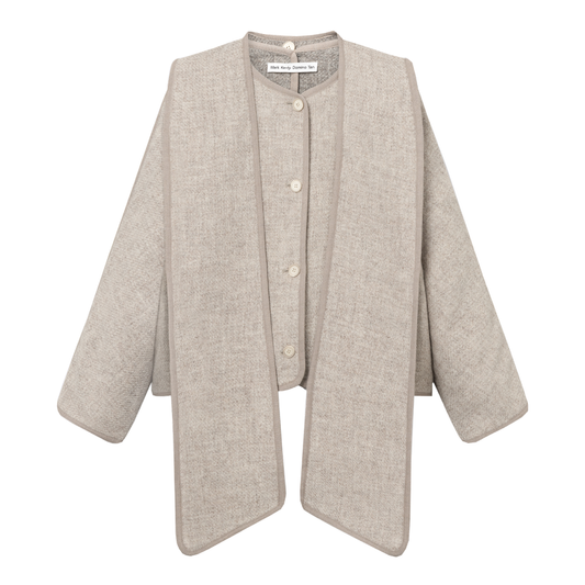 Jo Undyed Double Wool Jacket, Oat