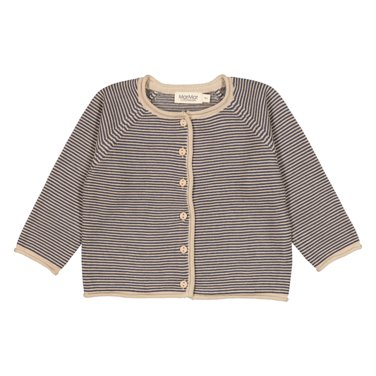 Totti Modal Mix Cardigan, Blue Stripe