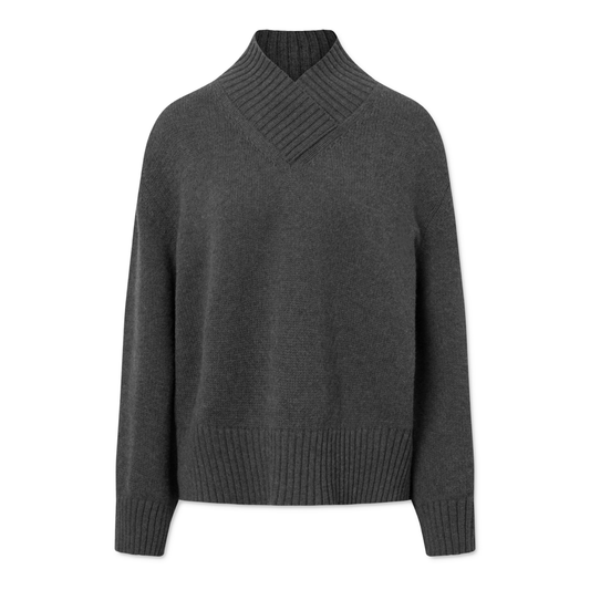 Moa V-Neck, Dark Grey