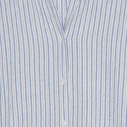 Remain Skjortekjole Stripe, Ecru/Light Blue