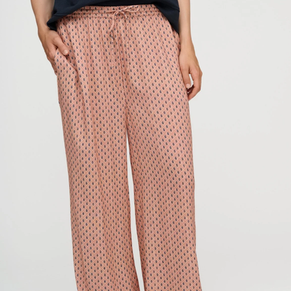 Sea Flower Pants, Peach/Blue