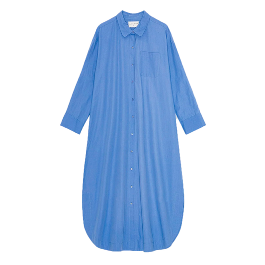 Ava Shirtdress Poplin, Heaven Blue
