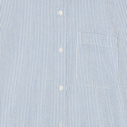 Avalon Skjorte Wave Stripe, White/Blue