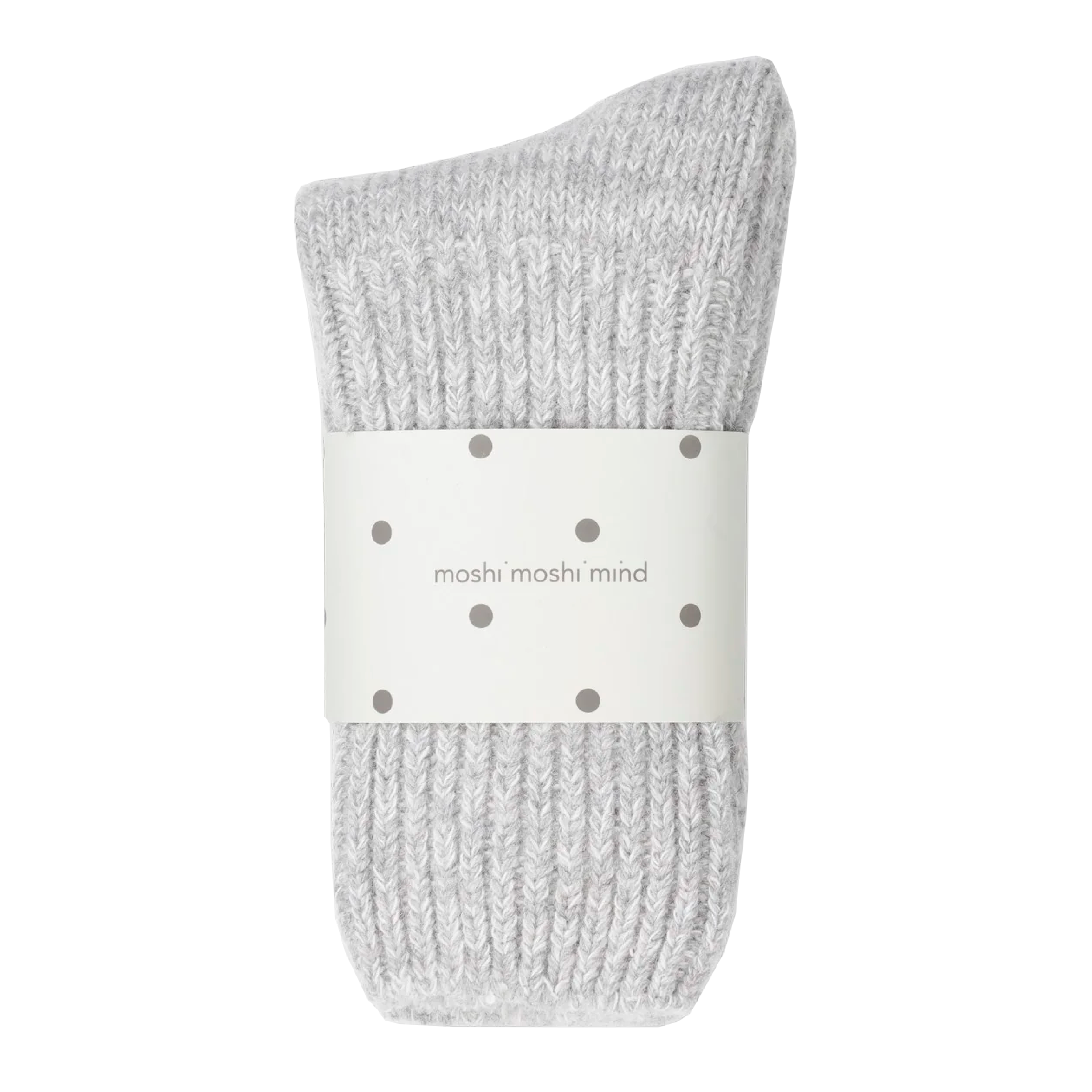 Boyfriend Socks, Light Grey Melange