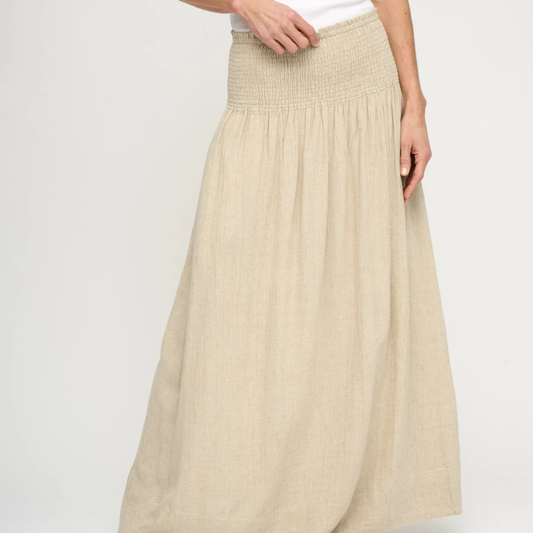 Malou Skirt Linen, Natural Linen