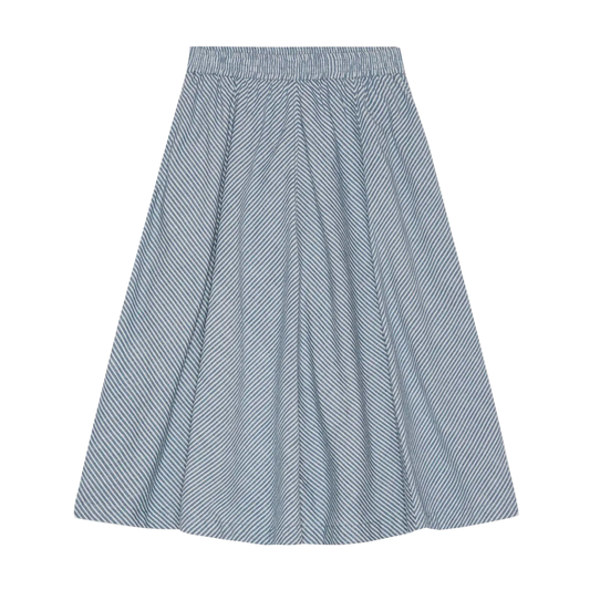 Pin Stripe Skirt, Sea Blue/White