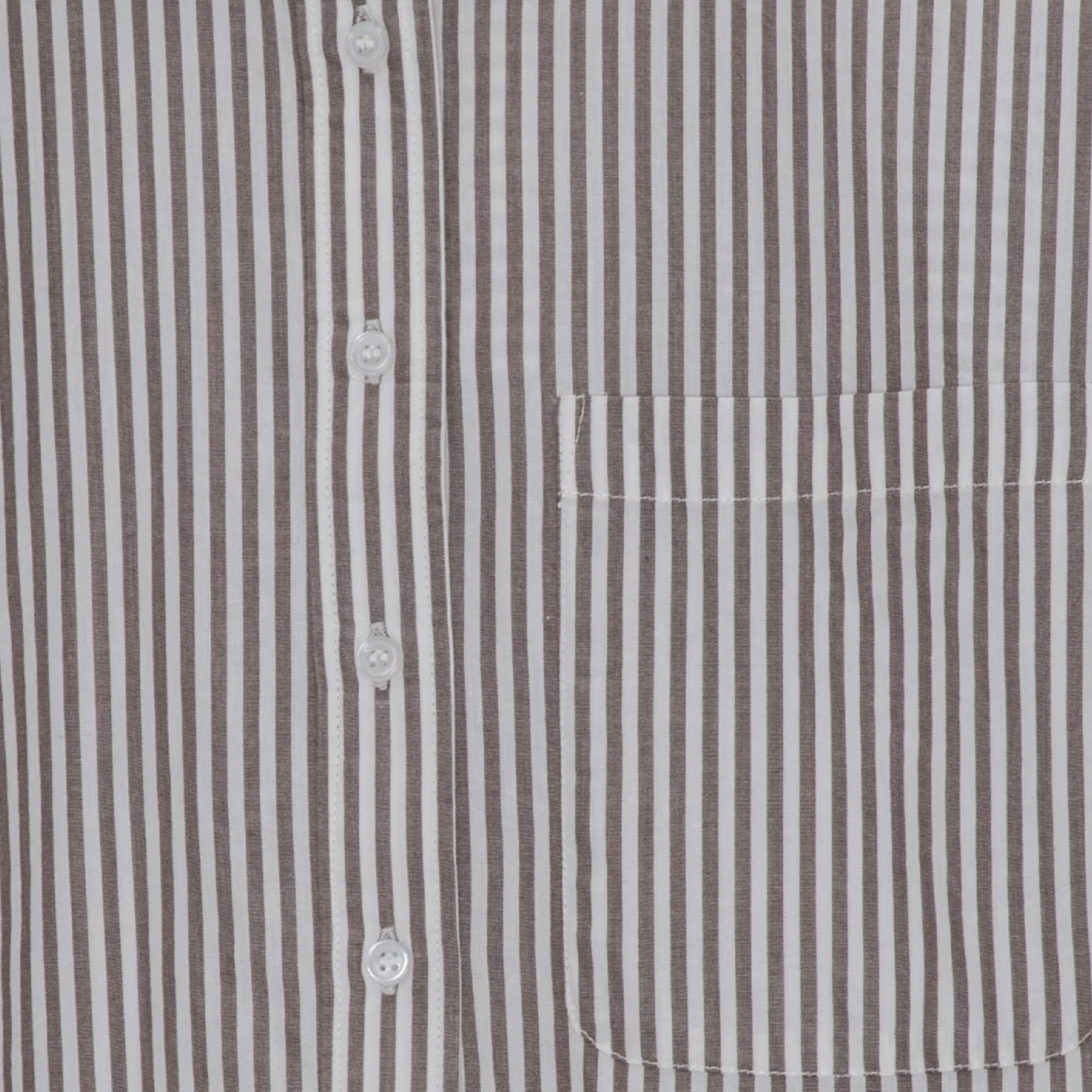 Relieve Stripe Skjortekjole, Dark Taupe/Ecru