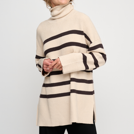 Shadow Knit, Navy/Beige