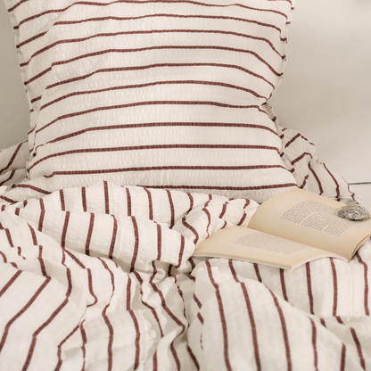 Bed Linen Wave, Ecru/Terra