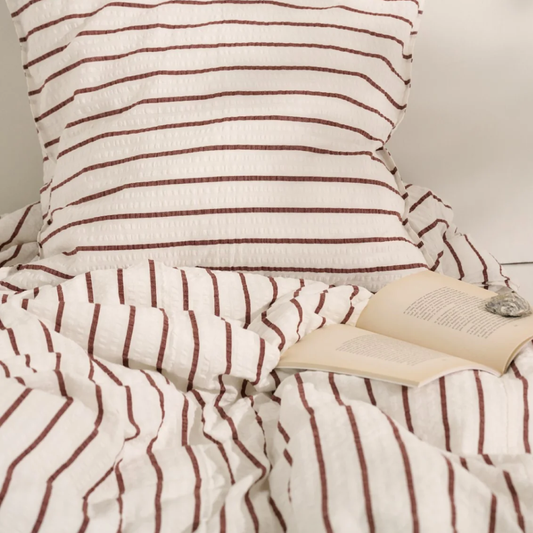 Bed Linen Wave, Ecru/Terra