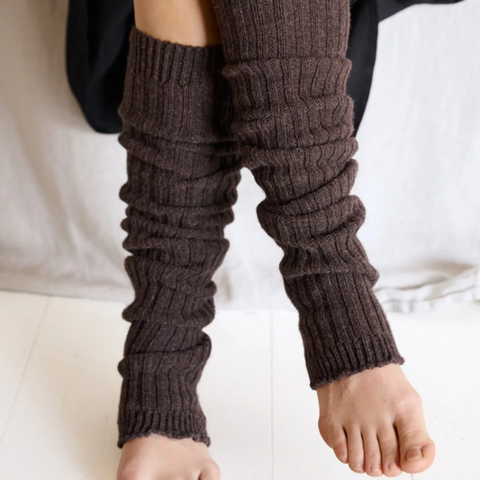 Legwarmers, Brown Melange