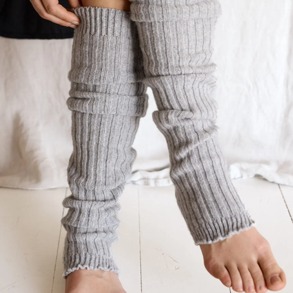 Legwarmers, Light Grey Melange