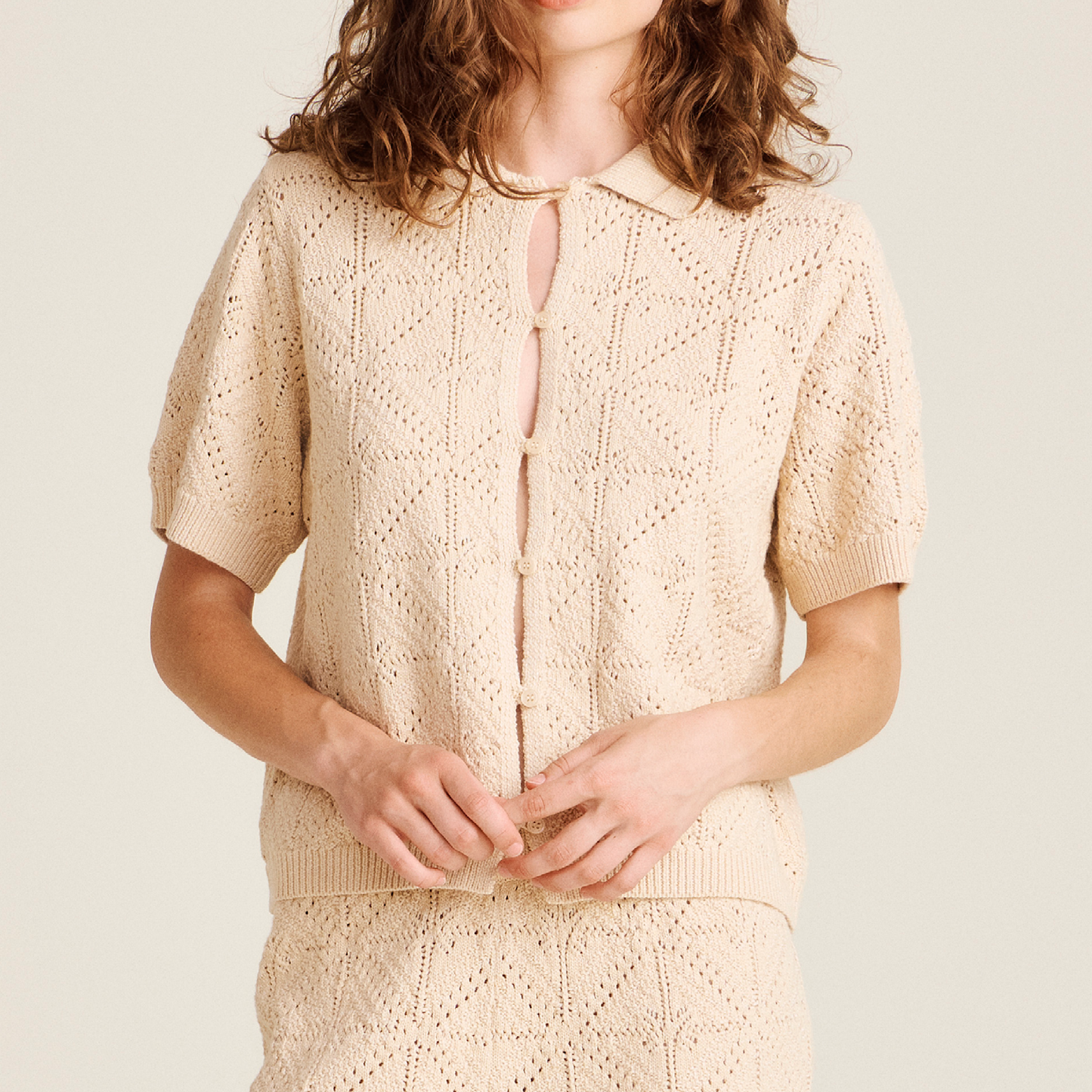 Anaco Shirt, Beige