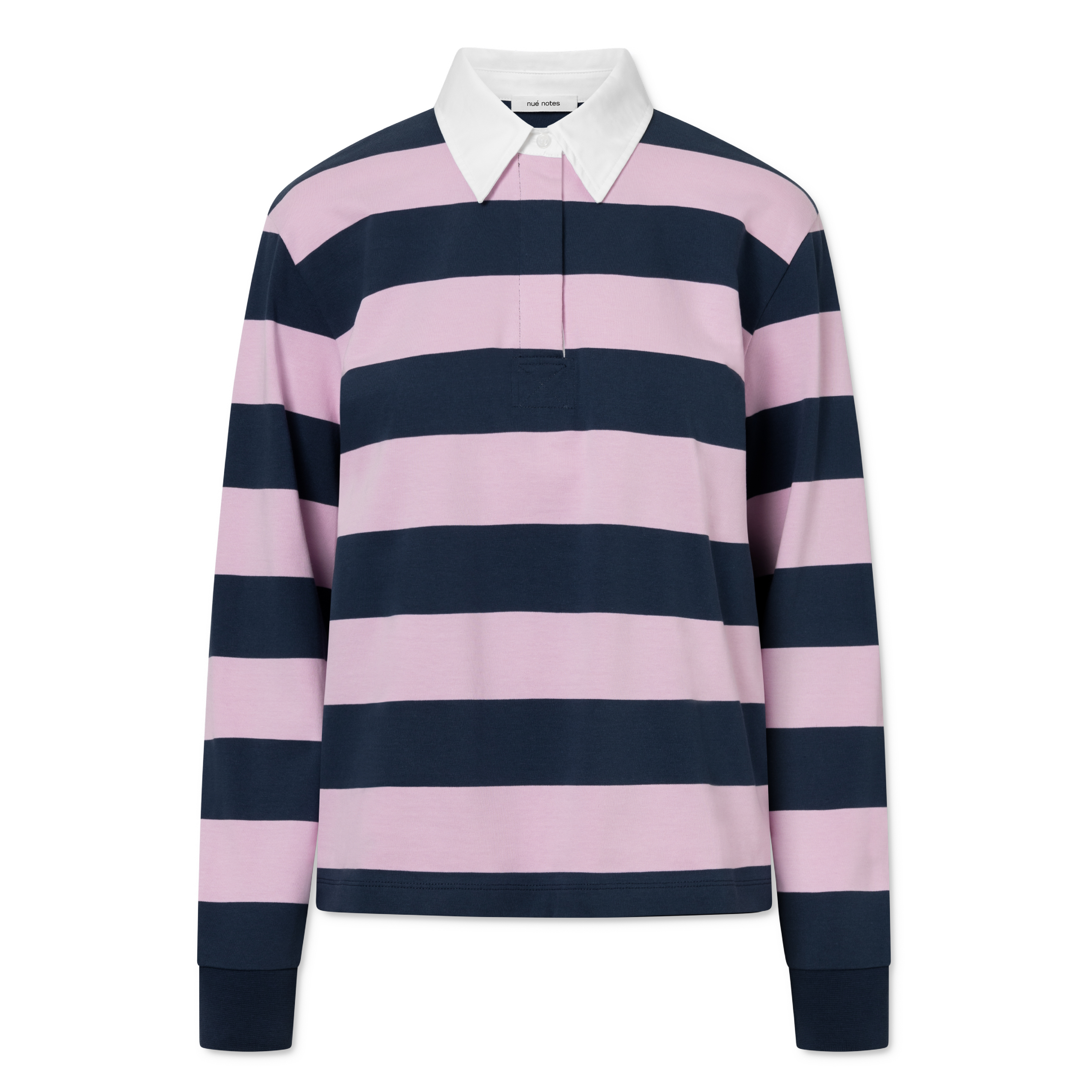 Bratislava Poloshirt, Navy Pink Stripe