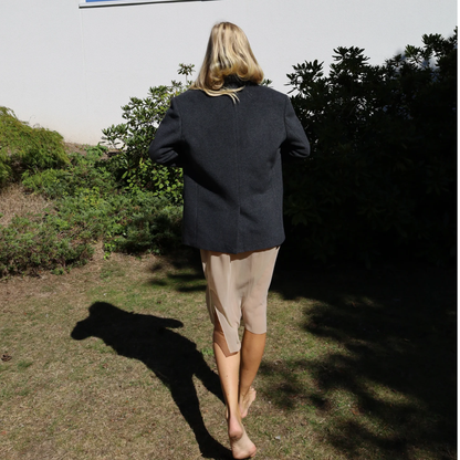 Women's Oversized Blazer, Heather Grey