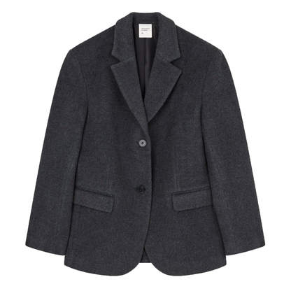 Women's Oversized Blazer, Heather Grey