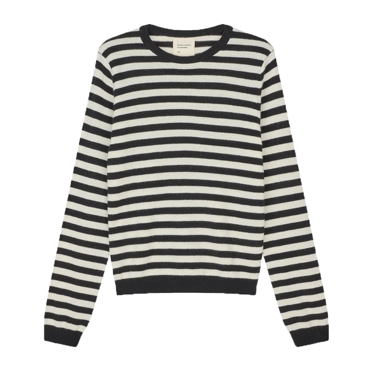 Women's Fitted Roundneck, Black/Cloud