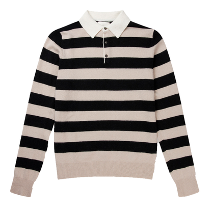 Original Cashmere Polo, Thick Stripe