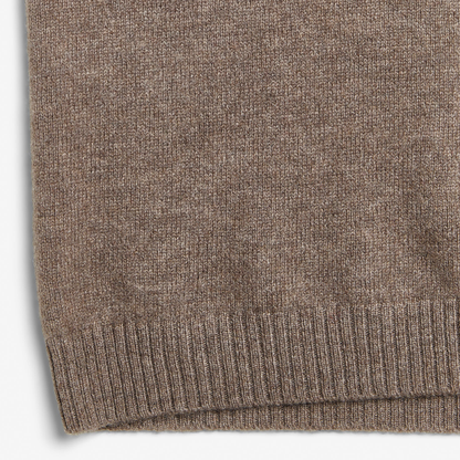 Women's Turtleneck Cashmere Blouse, Truffle